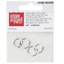 20 Doppelringe Streuteile silber Streudeko Scrapbooking Hochzeit Tischdeko neu