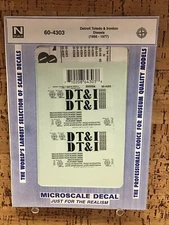 Microscale Decal N Scale 60-4303: Detroit Toledo & Ironton Diesels 1956-1977