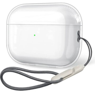 AirPods Pro 2 Hülle, Transparente Case für Apple Neu mit Schnuranhänger