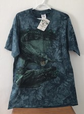 Back to Earth Nature Wear Large Alligator Tshirt Tie Dye Tee Myakka River NEW