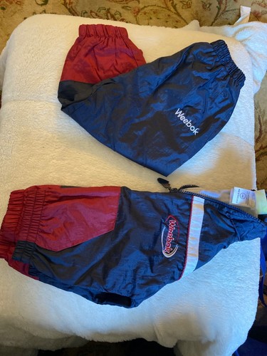 VTG size 24 months weebok Track Windbreaker Jacket Pants 90s Blue Youth Size 4 - Picture 8 of 10