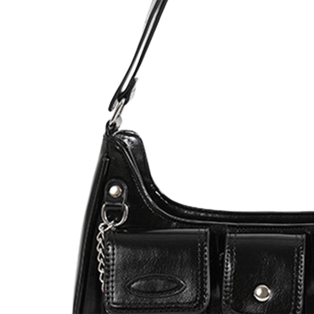 Borsa A Tracolla Y2K In Pelle PU Donna - Pochette Ascellare Con 2 Cinghie Rimovibili E Manico, Stile Vintage Anni '90 - 4