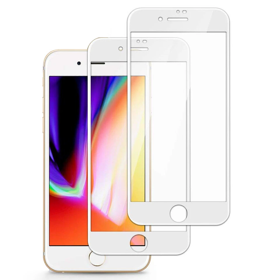 For iPhone 8 7 6S 6 Plus SE 2020 2022 FULL COVER Tempered Glass Screen Protector - Image 2 of 4