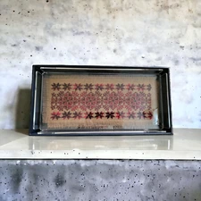 Acrylic Tray Ornamented with Traditional Hand Embroidery