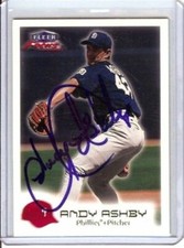 Andy Ashby 2000 Fleer Focus Signed Card Auto Autograph