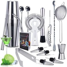 MAISITOO Set 20 Pezzi Cocktail diSet Shaker in Acciaio Inossidabile Strumento...