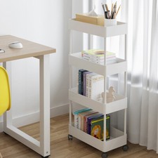 Slim Storage Shelf Shelving Unit Bookcase Home Bathroom Kitchen Organiser Rack