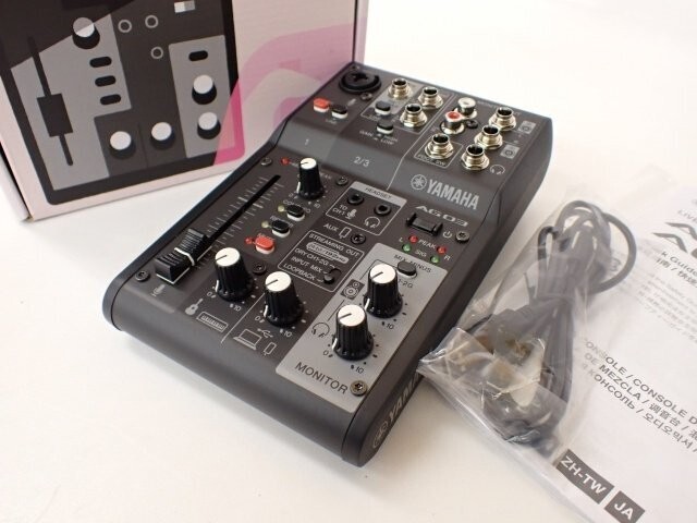 YAMAHA AG03MK2 B Black 3ch Live Streaming Mixer USB Audio