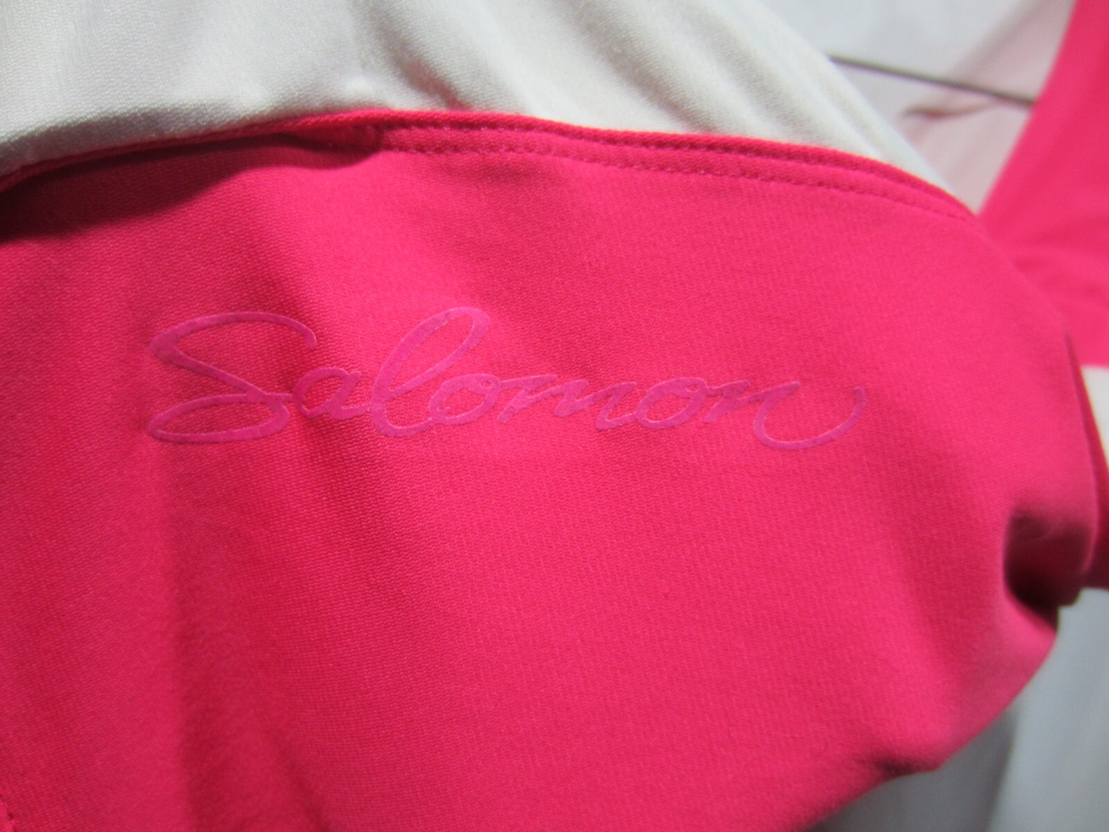 Top Salomon Whisper Active Wear Rosa Bianco Donna Piccola