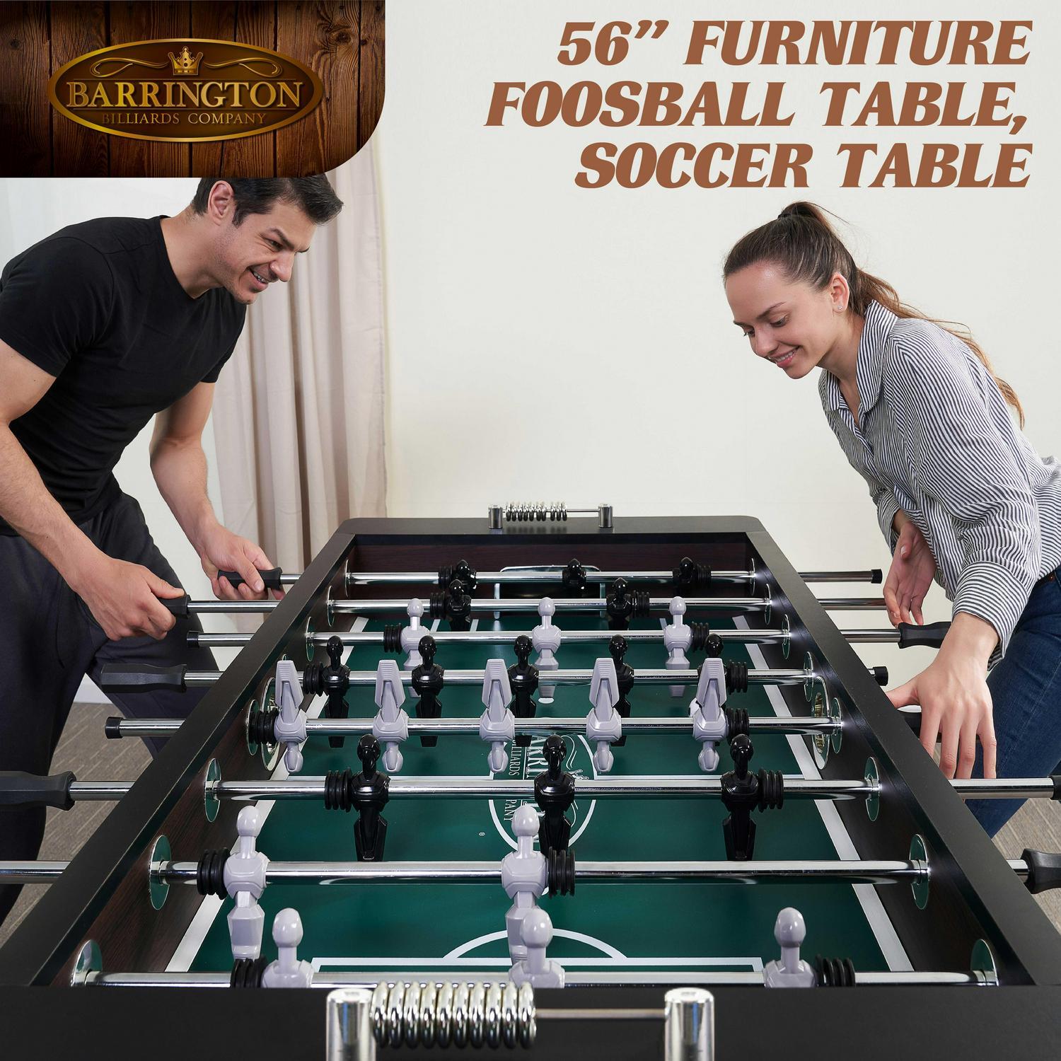 Barrington 56 Inch Premium Furniture Foosball Soccer Table Stunning