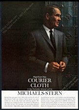 1960 Michaels Stern Courier Cloth men's suit photo vintage fashion print ad