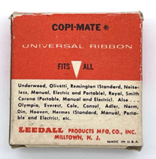Milltown NJ Copi Mate Universal Typewriter Ribbon Leedall Products USA EMPTY BOX thumbnail
