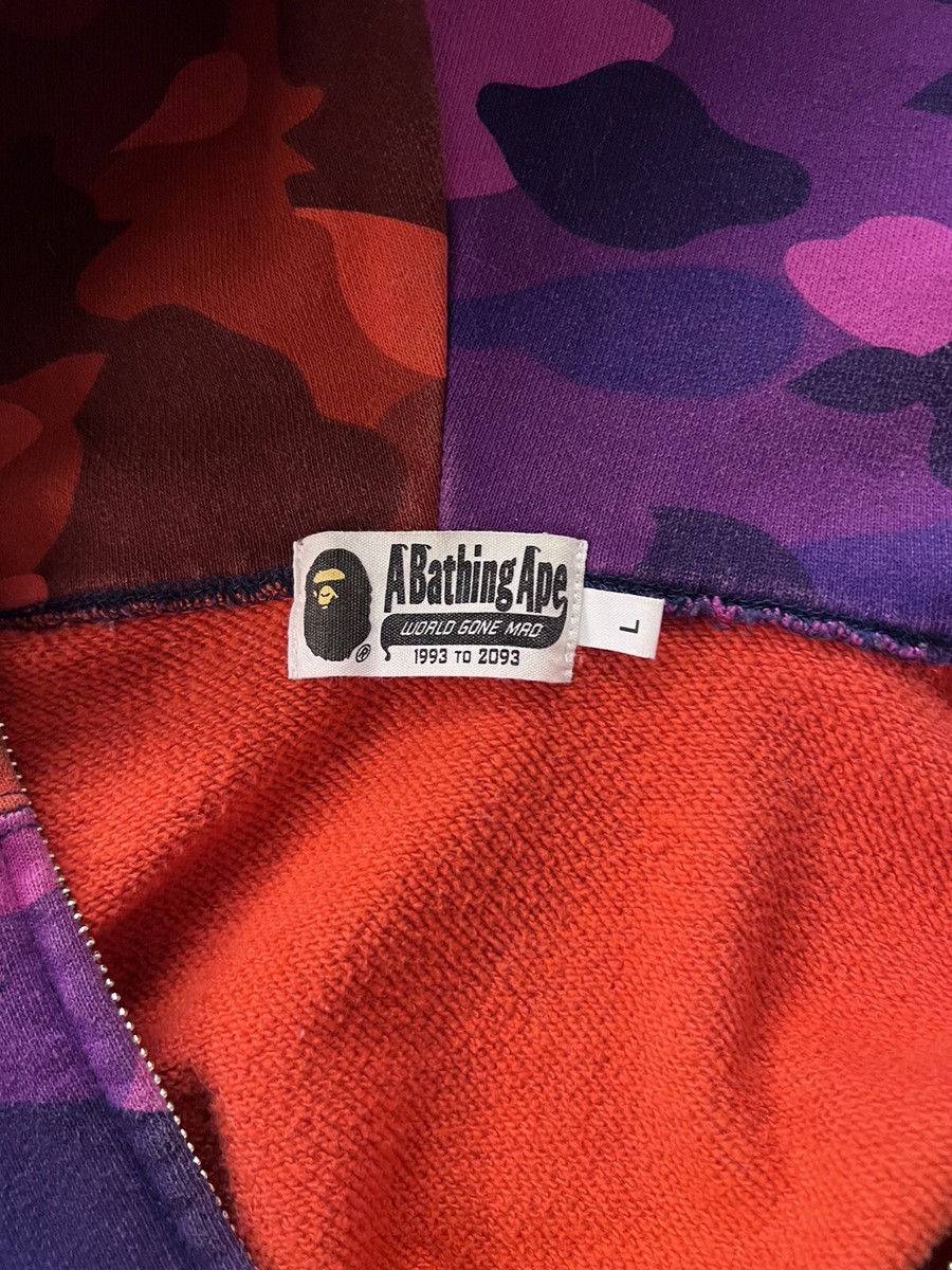 BAPE Color Camo Crazy Shark Full Zip Hoodie | eBay