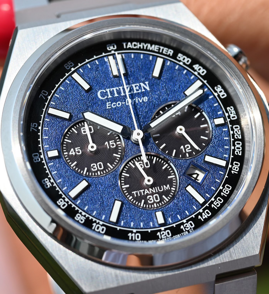 (No 0116) CLICHE 27インチ ブルー Citizen Super Titanium Sapphire Forza Chronograph Blue Dial Watch