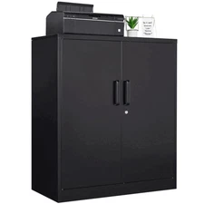 Lockable Filing Cabinet Metal Garage Storage Steel Cabinet Office Home Furniture
