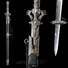 Evil-repelling Chinese Kungfu Dragon Sword Jian Manganese Steel Battle Ready