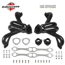 Pair for Chevy Hugger Exhaust Headers Small Block SBC V8 283 305 327 350 Black