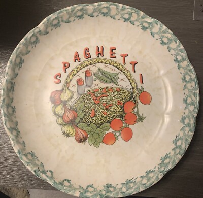 Himark Italy Large Spaghetti Pasta Serving Bowl 12” Scalloped Ceramic