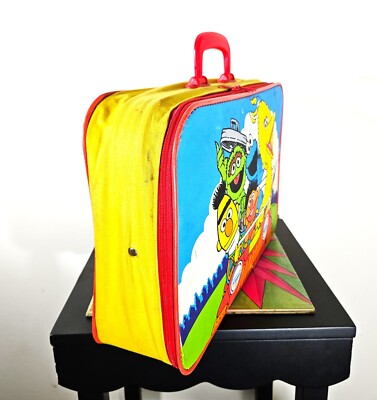 Vintage 90s Sesame Street Suitcase Luggage Vtg 1990s ERO Canvas