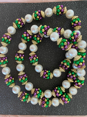 40'' HIGH END *RARE* AMAZINGLY GORGEOUS VINTAGE LARGE FAUX PEARL NECKLACE!!