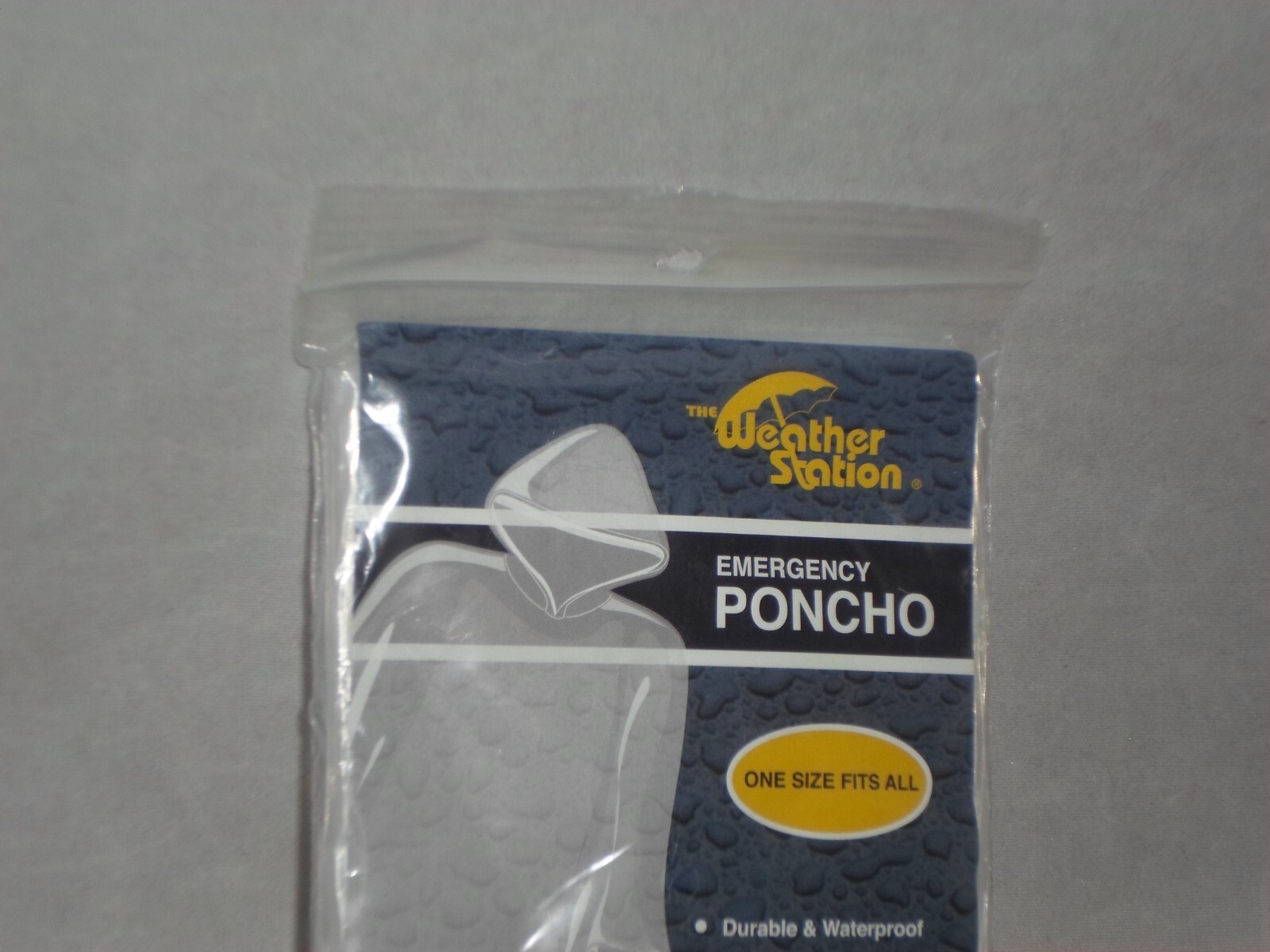 Weather Station Emergency Poncho One Size Fits All Clear Lightweight        B7-2