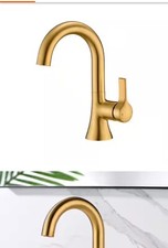 LUXIER Bathroom Faucet Single Hole Single-Handle W/ drain Brushed Gold Read
