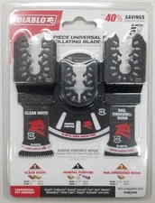 Diablo DOU3BS Universal Fit Bi-Metal Oscillating Blade Set, 3-Piece