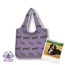 FINAL CLEARANCE. BERNESE MOUNTAIN DOG BAG REUSABLE FOLDABLE WASHABLE BERNESE BAG