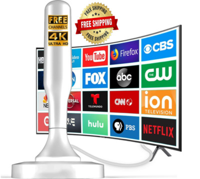 Antena De TV Television Digital Para TV Para Interior HD Canales Gratuitos 1080P