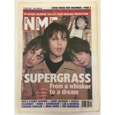 NEW MUSICAL EXPRESS NME MAGAZINE 15 APRIL 1995 npbox65 SUPERGRASS LS