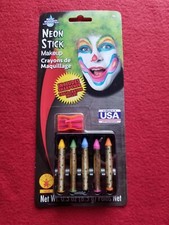 Neon Stick Halloween Clown Makeup
