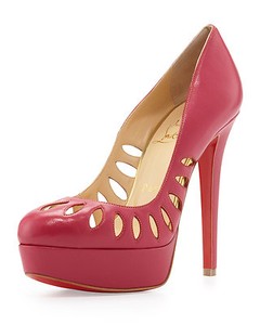 100% AUTH NEW WOMEN LOUBOUTIN GRIFFITA 140 CYCLAMEN PUMPS/HEEL US 10.5