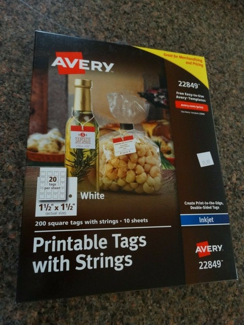 avery printable tags with strings