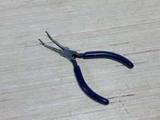 Jonard Tools 3385 Curved Needle Nose Pliers - Dark Blue Grip - 5-1/2" Long
