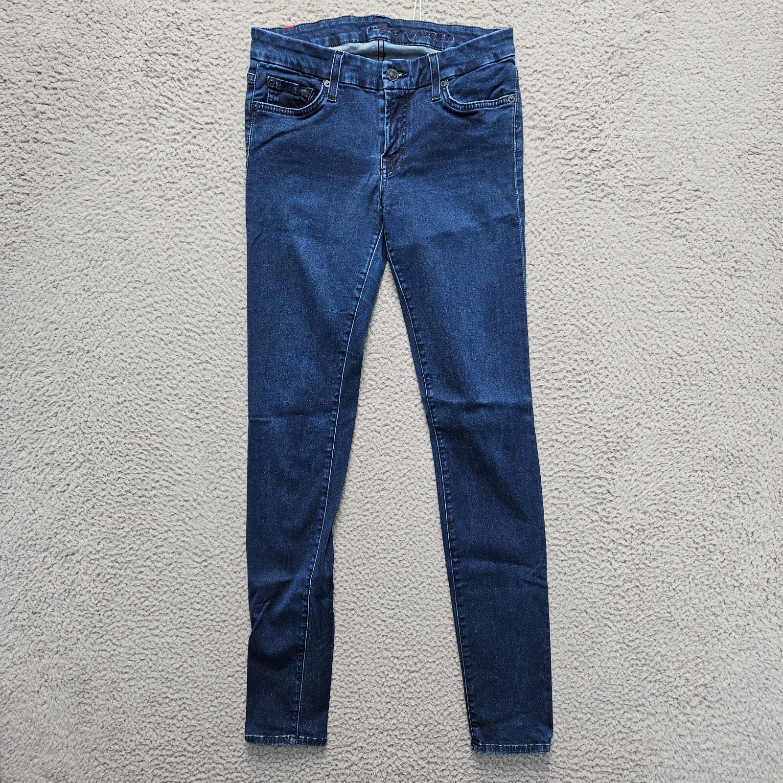 7 For All Mankind Jeans Womens Size 29 Blue Denim Skinny Leg Dark Wash