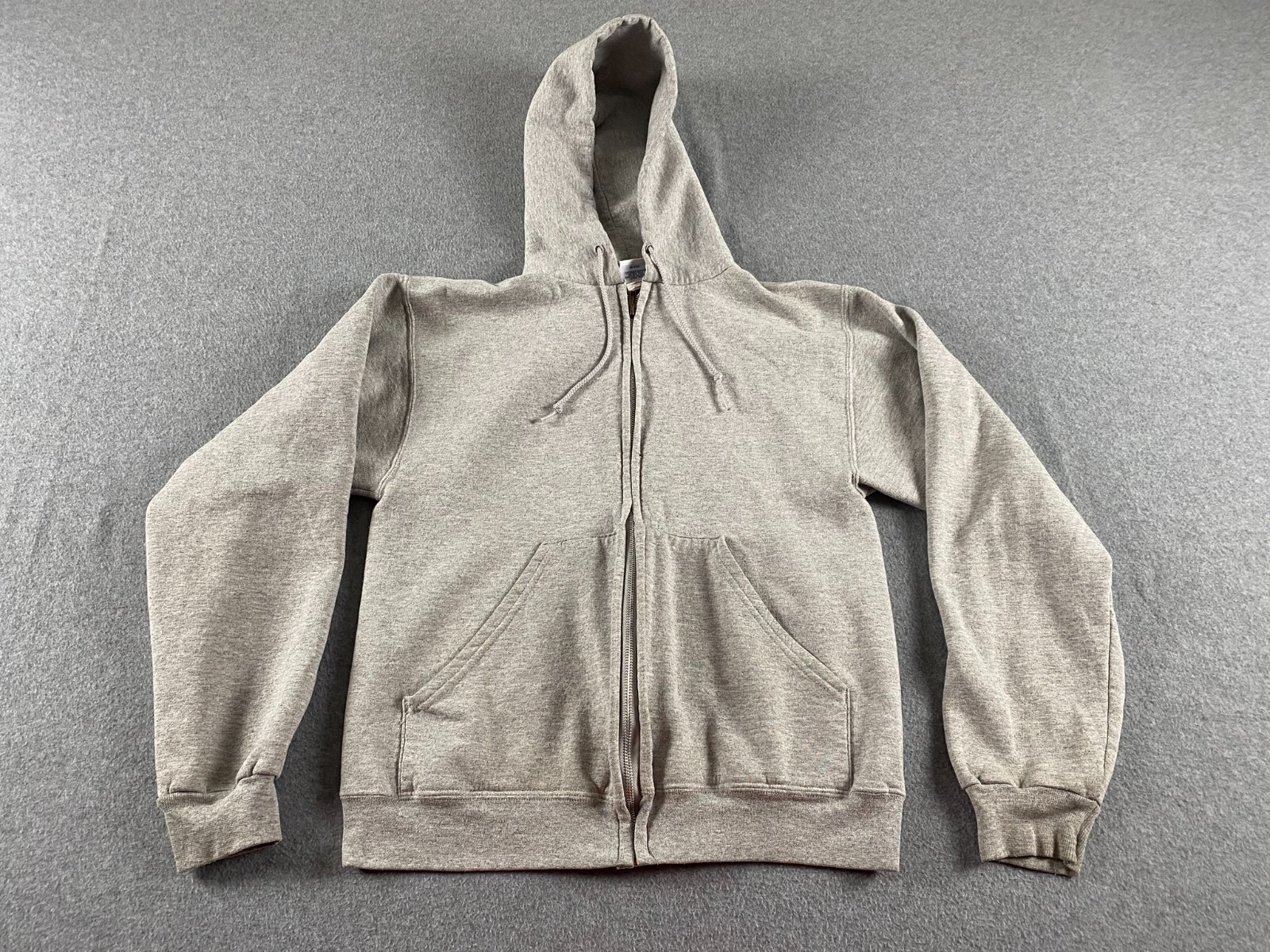 Champion Sudadera con Capucha Para Hombres S Gris Cargador Aros Baloncesto Cremallera Completa Logo Bordado