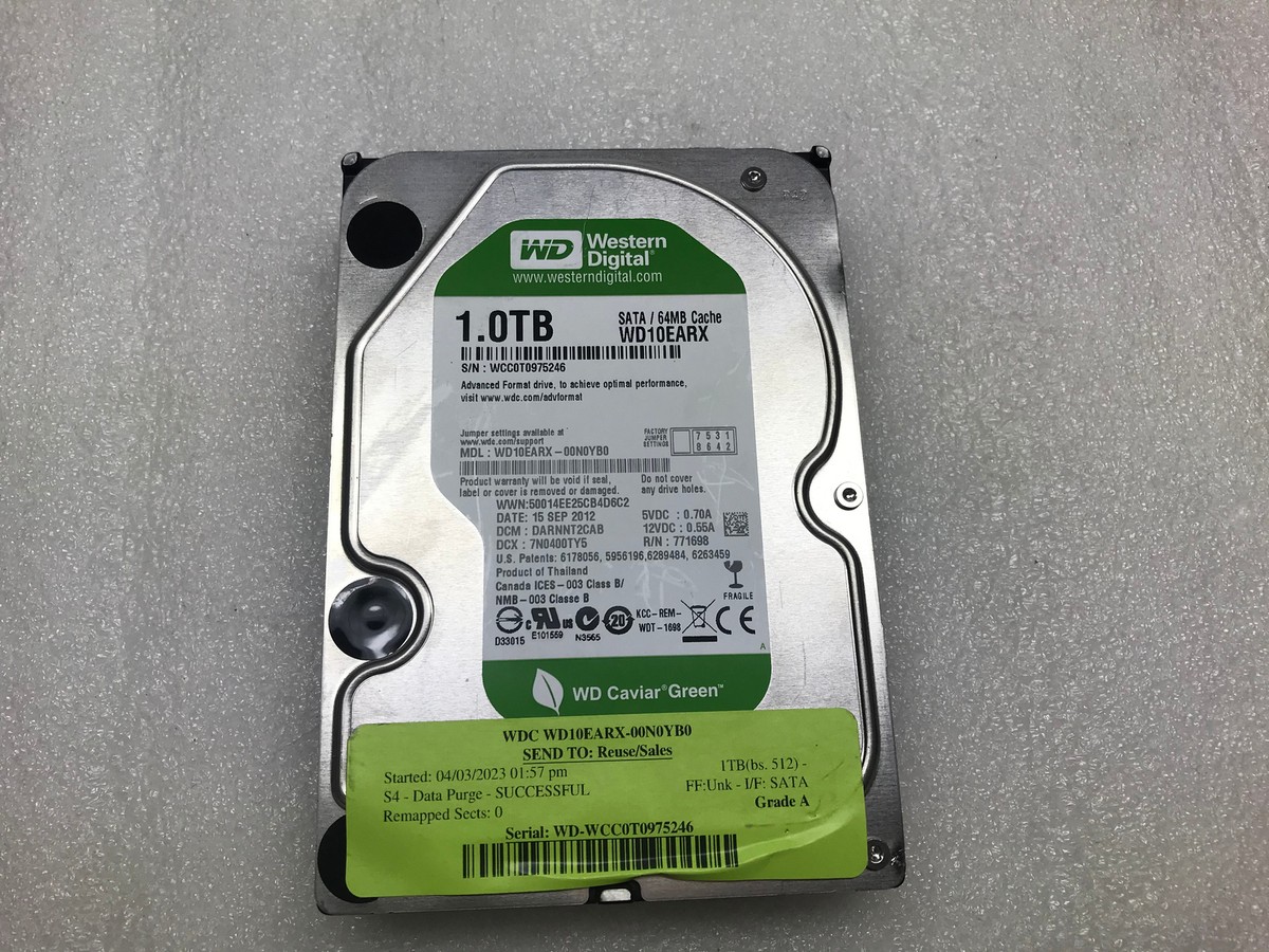 Western Digital WD10EARX-00N0YB0 SATA Desktop Hard Disk Drive HDD