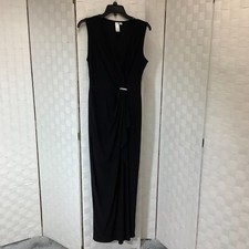 emma & michelle black sleeveless maxi dress size medium party date wedding