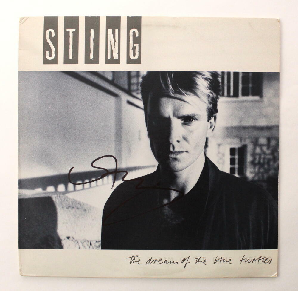 STING SIGNED AUTOGRAPH ALBUM VINYL RECORD DREAM OF THE BLUE