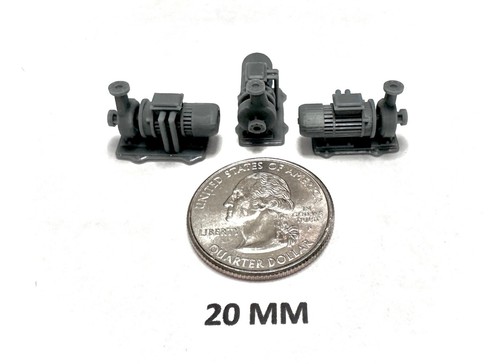 S Scale (1:64) Horizontal Pumps Set of 3 - SME Platinum Series Museum Quality - Picture 5 of 17