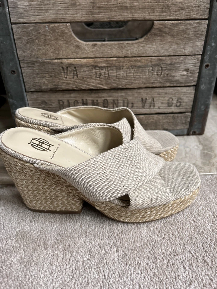 HOUSE OF HARLOW Mujer Correa Cruzada Alpargatas Cuña Sandalias Talla 8 Foto 4 de 4