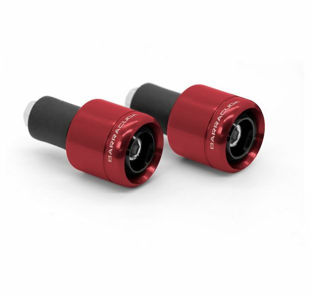 Embouts de guidon rouge Barracuda pour look racing en ville