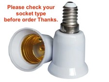 5 piece E14 to E26/E27 Base Screw Adapter Chandelier Light Socket lamp Converter