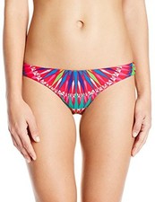 MARA HOFFMAN REVERSIBLE LOW RISE BIKINI SWIM BOTTOMS SUPERNOVA RED LARGE 106