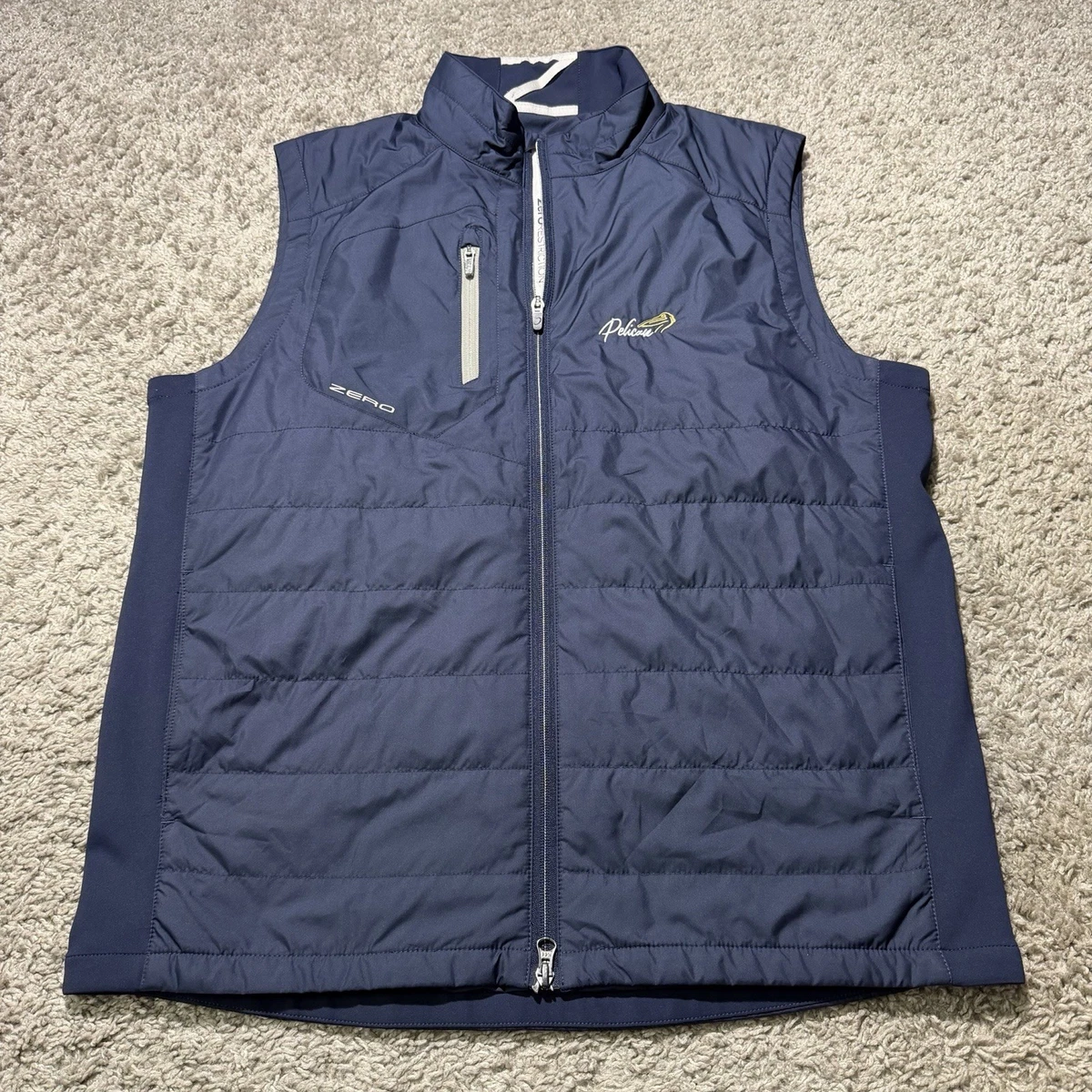 Gilet Hivernal à Fermeture Éclair Duvet Sintetique Bleu Rouge Homme