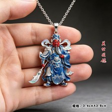 New Guan Yu Pendant Necklace Chinese Style Collectible Accessory Men Women Gift
