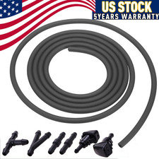 Universal Car Windshield Wiper Washer Squirter Nozzle Spray Jet Kit Fluid Hose/