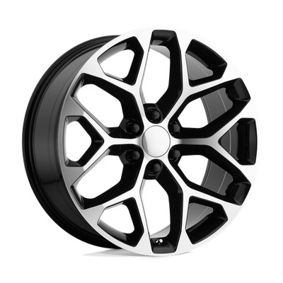 22x9 Performance Replicas 176BM Mach Gloss Blk Accents Wheel 6x5.5 (24mm)