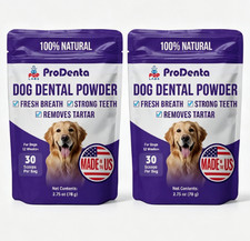 2 Pack ProDenta Dog Dental Powder for Teeth 30 Scoops 2.75oz