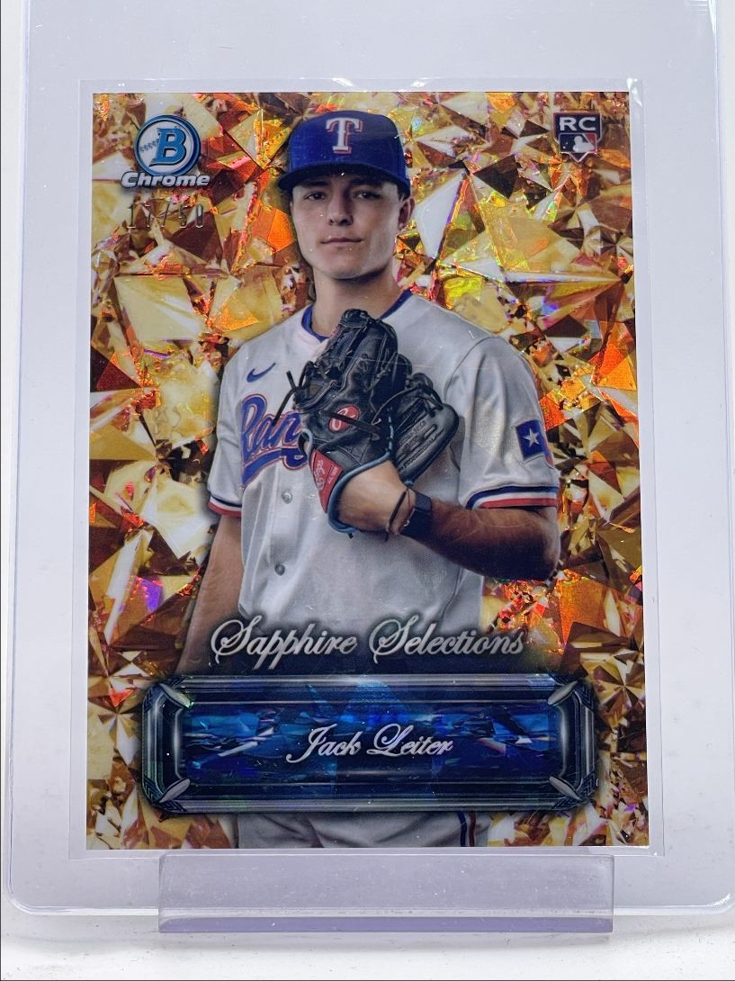 JACK LEITER 2024 BOWMAN CHROME ROOKIE SAPPHIRE SELECTIONS GOLD RC /50 Q3249